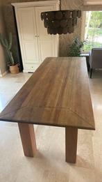 Blank teakhouten eetkamertafel 1,00 x 2,4 meter, Ophalen, 200 cm of meer, 50 tot 100 cm, Zo goed als nieuw