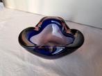 Vintage blauw kleine asbak, schaal, murano dik glaz, Antiek en Kunst, Antiek | Glas en Kristal, Ophalen of Verzenden