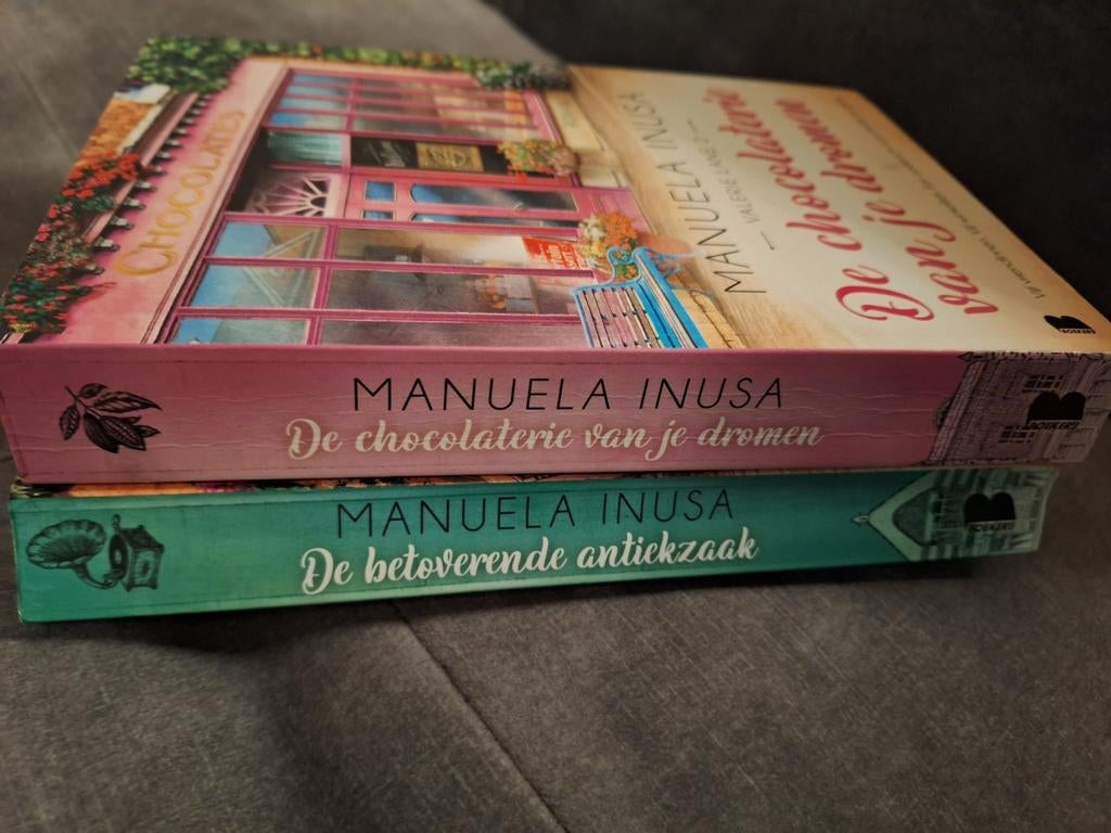Manuela Inusa boeken: Chocolaterie & Antiekzaak, Ophalen, Zo goed als nieuw, Manuela Inusa, Europa overig