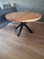 Mango houten eettafel, Huis en Inrichting, Tafels | Eettafels, Ophalen, Rond, Zo goed als nieuw, 100 tot 150 cm