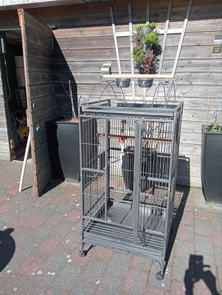 Vogelkooi, zie maten op de foto. Zeer nette kooi, Ophalen, Zo goed als nieuw, Metaal, Vogelkooi