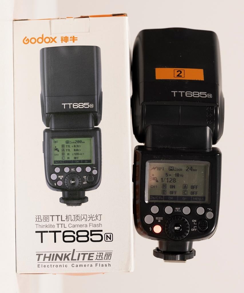 Godox TT685n voor Nikon, Audio, Tv en Foto, Fotografie | Flitsers, Ophalen of Verzenden, Gebruikt, Nikon, Kantelbaar