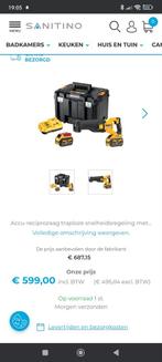 DeWalt DCS389T2 Reciprozaag - Nieuw in kist! 2x 54v accu, Ophalen, DeWalt, 70 mm of meer, Nieuw