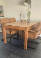 Eettafel Teak Onbehandeld, Ophalen, Gebruikt, 100 tot 150 cm, Teakhout