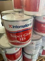 International Super Gloss HS White en 201 Whale Grey 750 ml, Ophalen, Zo goed als nieuw, Wit, Lak