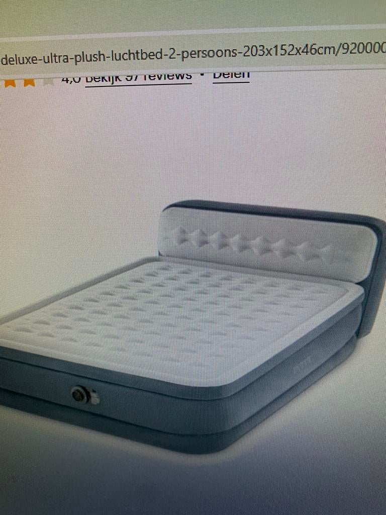 Luchtbed met ingebouwde bomp, Ophalen of Verzenden, Zo goed als nieuw