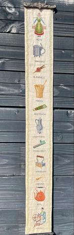 Geborduurd wandkleed met Deense teksten, Ophalen of Verzenden