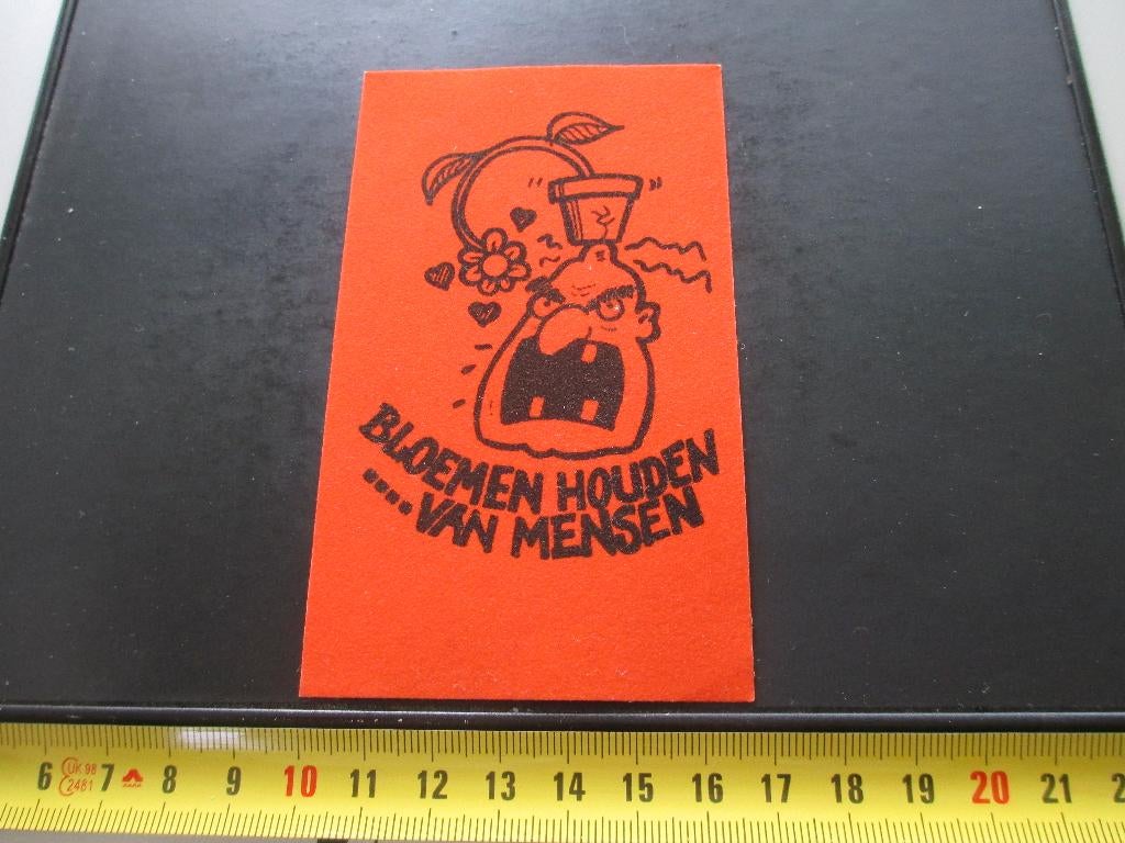 sticker VILT Carnaval Bloemen houden van mensen, Verzamelen, Ophalen, Zo goed als nieuw