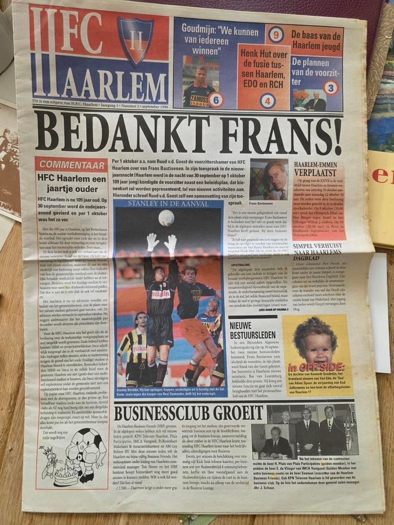 HFC Haarlem krant september 1998, Ophalen of Verzenden