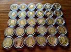 30 keer 925 Zilveren munten met een laagje goud., Setje, Koningin Beatrix, Zilver, Overige waardes