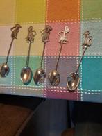 Set van 5 Djokja zilveren Wajang lepeltjes, Antiek en Kunst, Antiek | Bestek, Ophalen of Verzenden