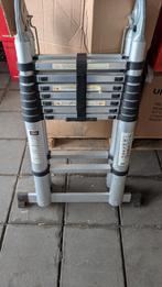 Telescopische vouwladder (ook in A-vorm te gebruiken), Ophalen, Zo goed als nieuw, Ladder, Opvouwbaar of Inschuifbaar