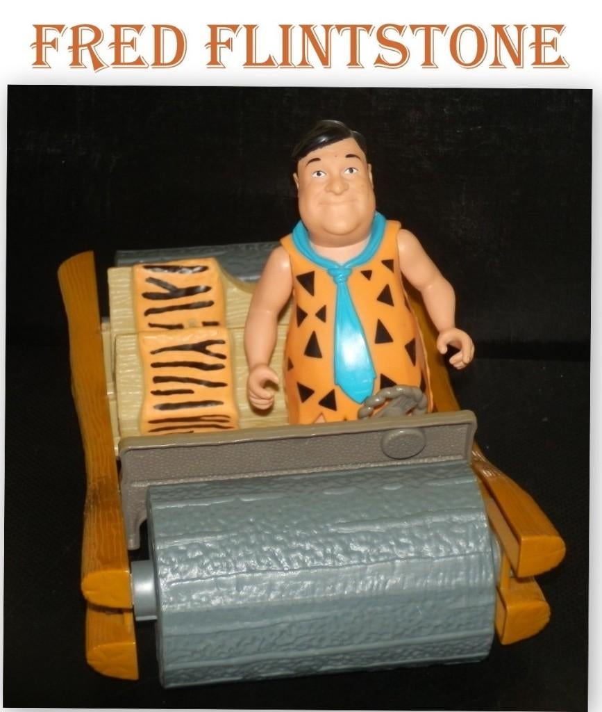 Fred Flintstone + car 1993 U.C.S. Amblin Hannah & Barbara, Verzamelen, Ophalen of Verzenden, Overige typen