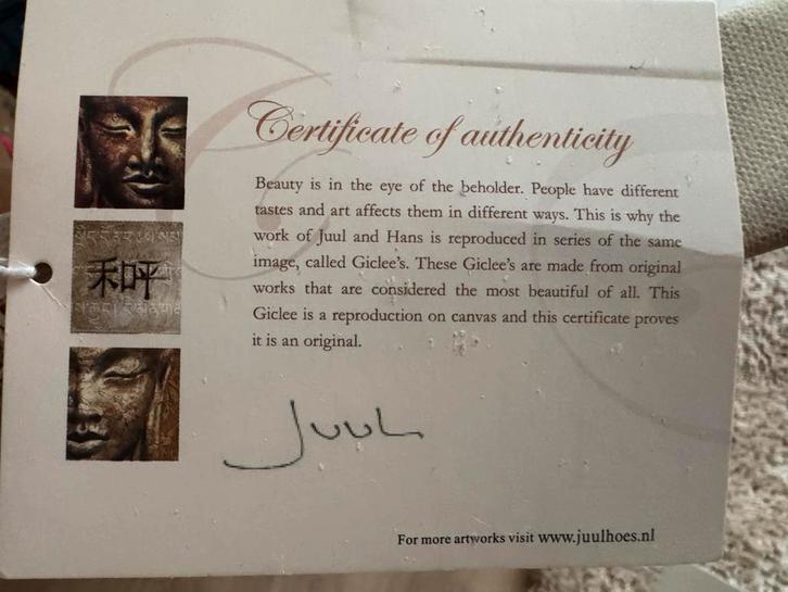 Juul Hoes Schilderij - Boeddha, Antiek en Kunst, Kunst | Schilderijen | Klassiek, Ophalen of Verzenden