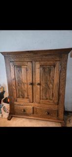 Gratis mooie zware eiken kast, Ophalen, Gebruikt, Met deur(en), Eikenhout