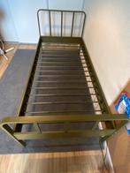 Woood bedframe army green 90x 200 cm, Huis en Inrichting, Slaapkamer | Bedden, Ophalen, 90 cm, Eenpersoons, Zo goed als nieuw