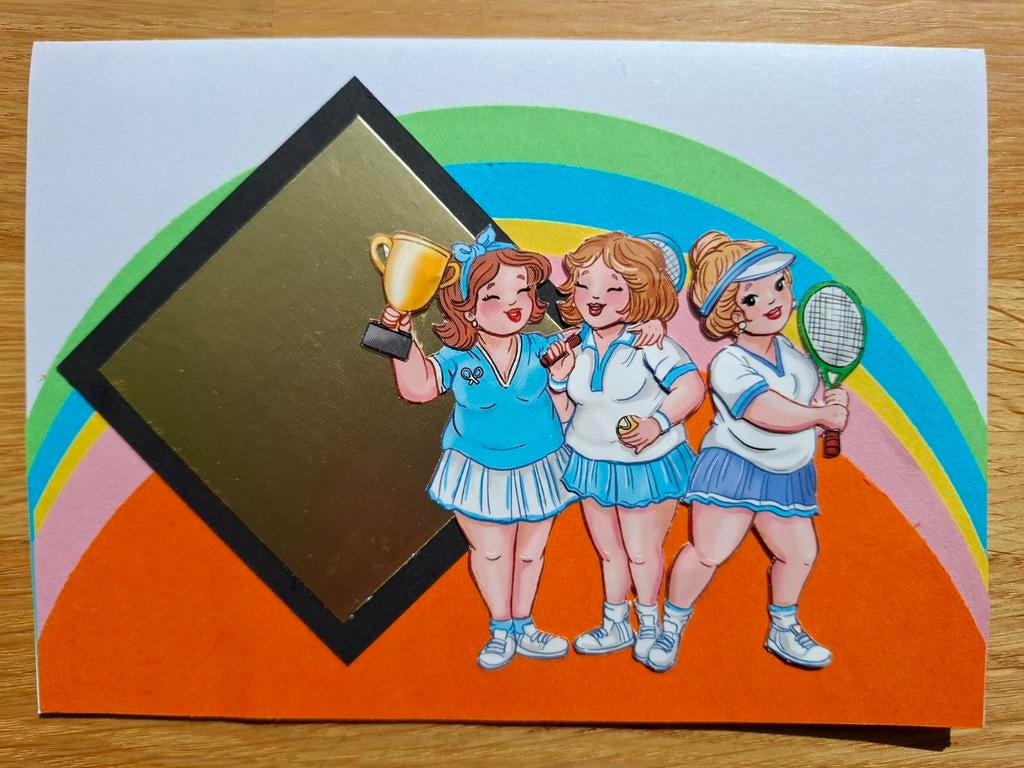 Zelfgemaakte kaart kampioenen, Hobby en Vrije tijd, Ophalen of Verzenden, Nieuw