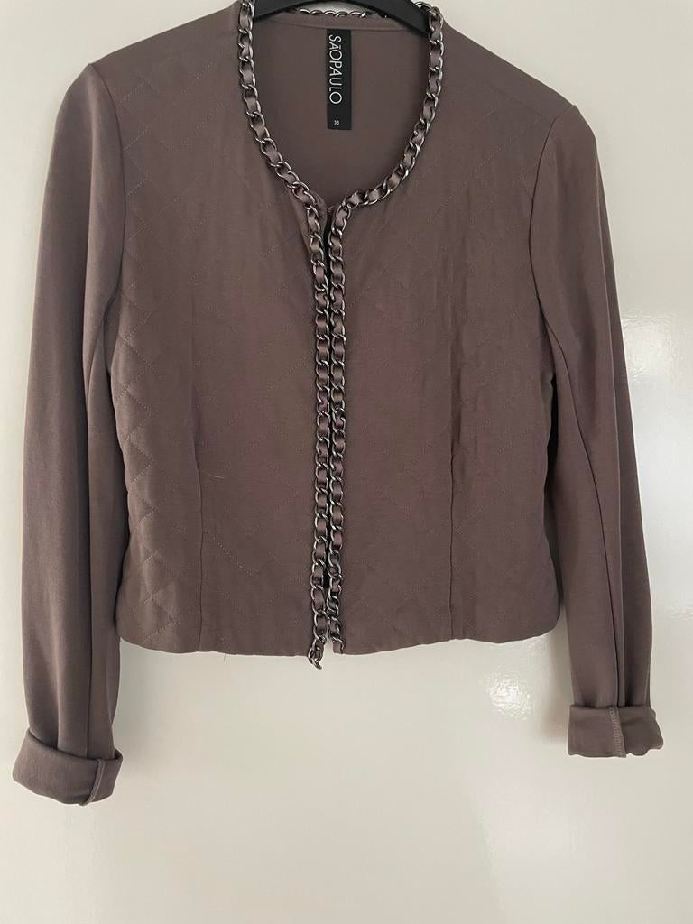 Sao Paulo Jasje met kettingdetails - Maat 36 (S), Ophalen of Verzenden, Gedragen, Maat 36 (S), Bruin