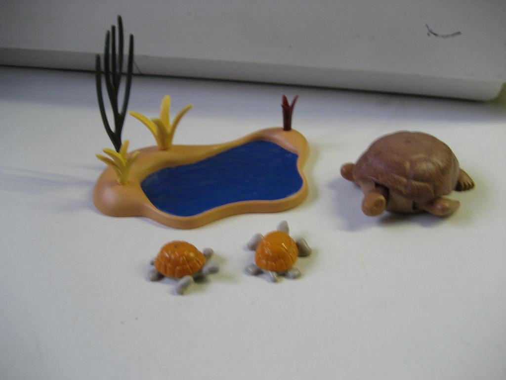 playmobil schildpad met kleintjes bij vijver, Ophalen of Verzenden, Zo goed als nieuw