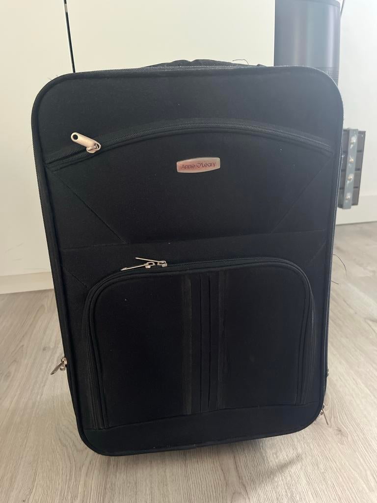 Zwarte Anne O'Leary reiskoffer, 40 tot 60 cm, Gebruikt, 20 tot 30 cm, Zwart