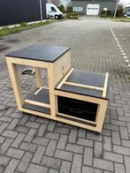 Verrijdbare werktafel incl. stopcontacten -custom made-, Ophalen, Zo goed als nieuw