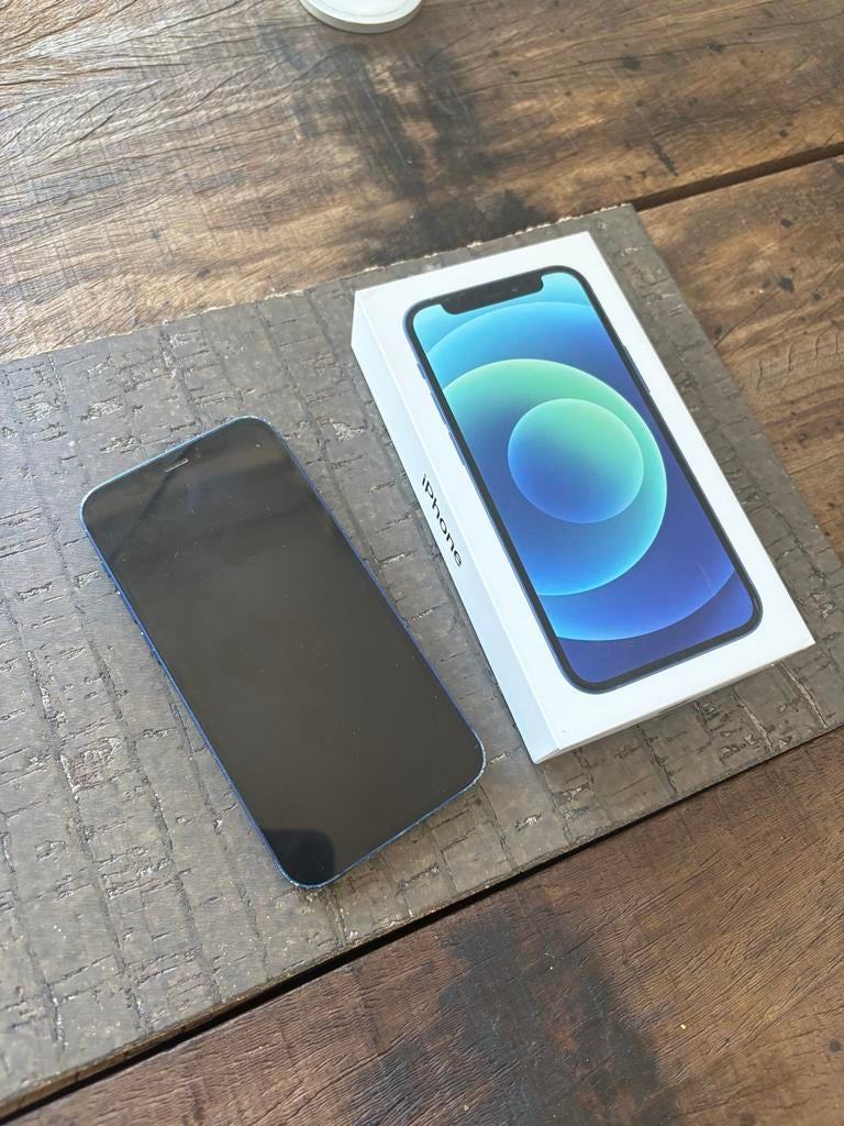 iPhone 12 Mini Blauw 128GB - gebruikt netjes, Telecommunicatie, Mobiele telefoons | Apple iPhone, Ophalen, 128 GB, Zo goed als nieuw