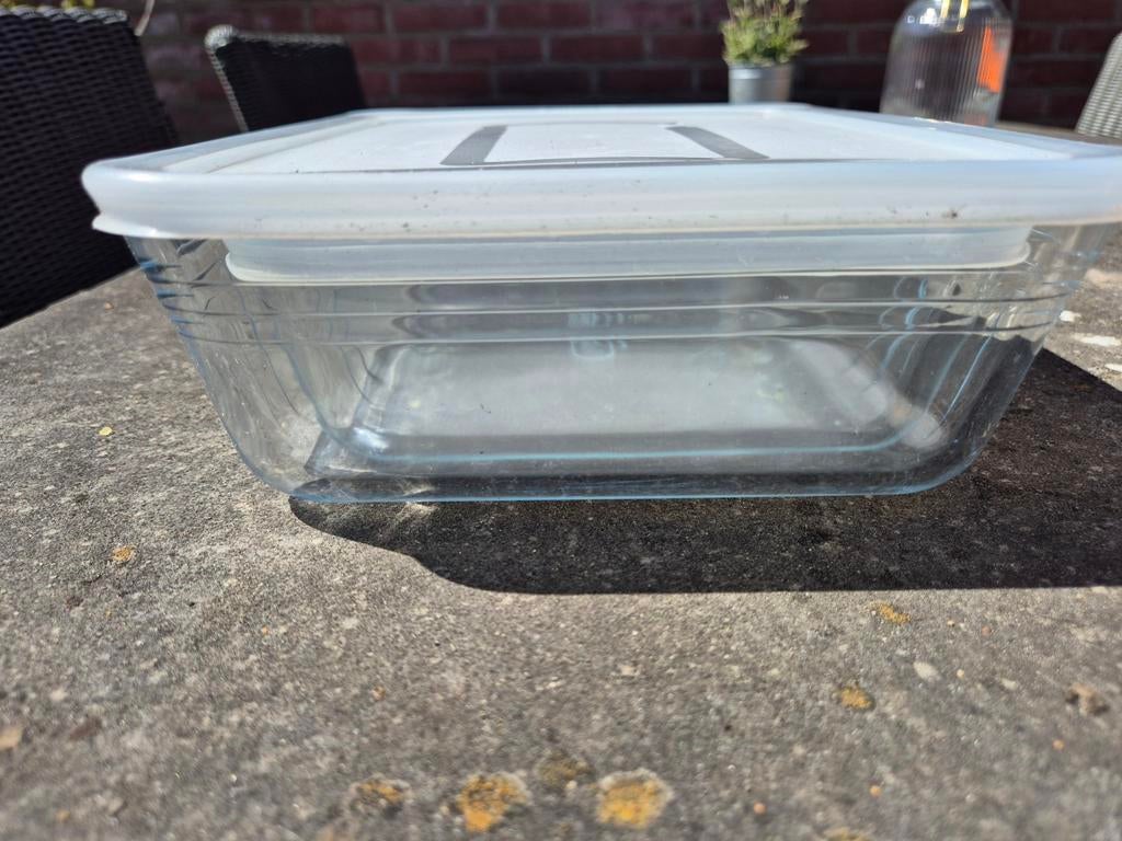 Set van 2 glazen magnetronschalen met deksel, Overige typen, Ophalen, Nieuw, Glas