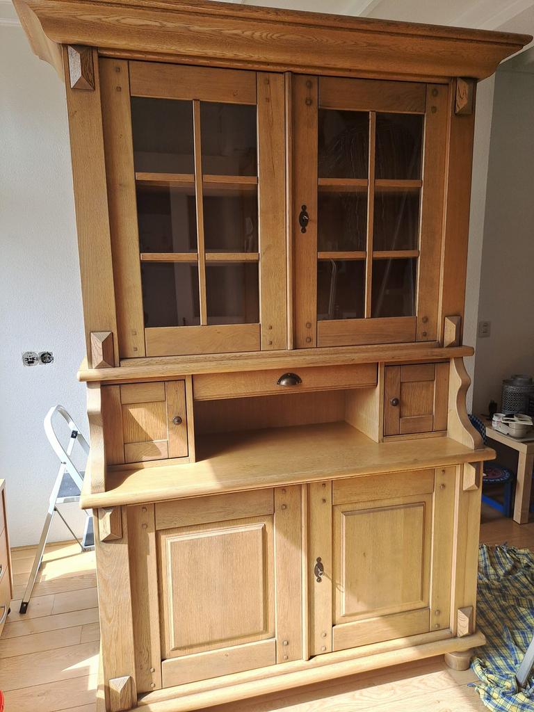 Eiken kast, Ophalen, Gebruikt, Met deur(en), 100 tot 150 cm