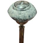 Vintage windlicht met zwaar gemarmerd glas, Huis en Inrichting, Woonaccessoires | Kandelaars en Kaarsen, Ophalen of Verzenden