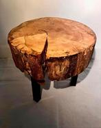 Eikenhouten bijzettafel, Ophalen of Verzenden, Nieuw, Rond, Landelijk