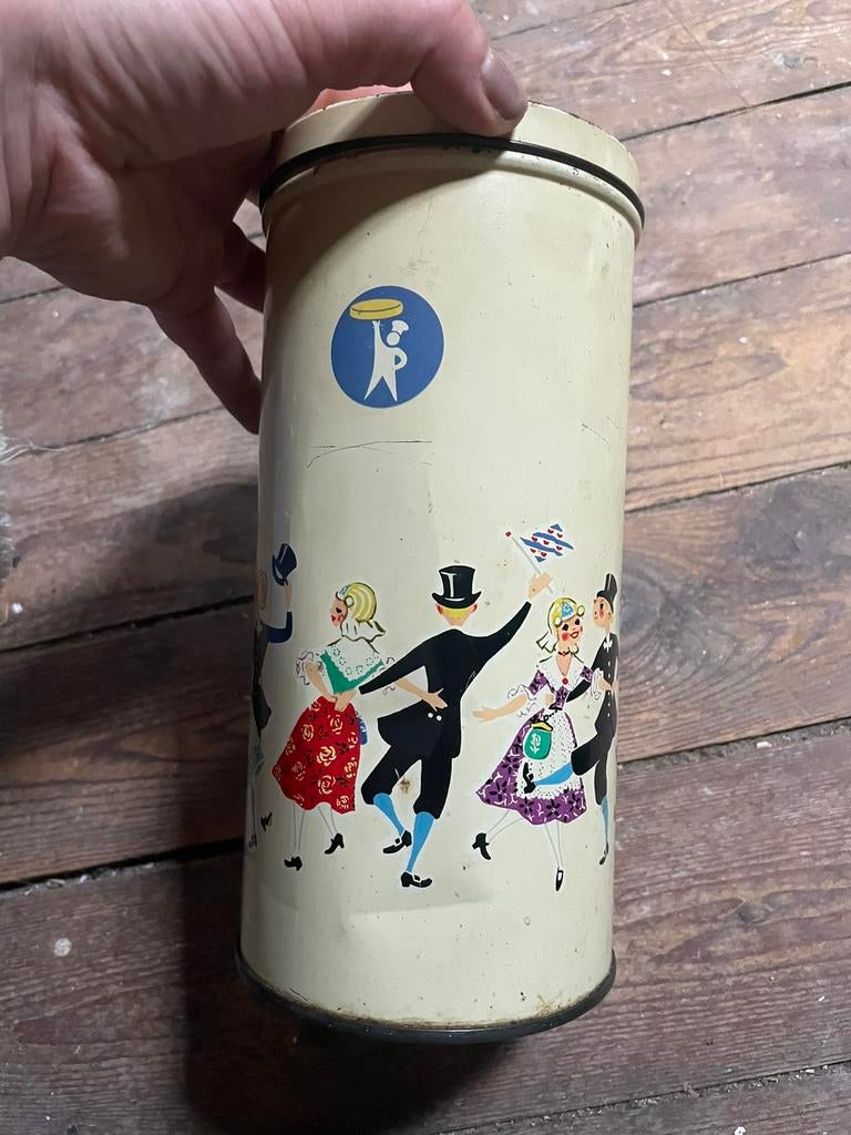 Vintage/retro beschuit blik, Ophalen of Verzenden, Gebruikt, Overige