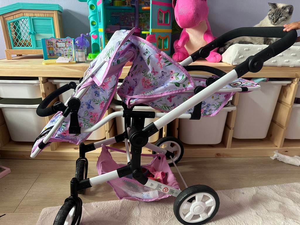 Tweeling kinder poppenwagen, Ophalen of Verzenden, Gebruikt, Babypop