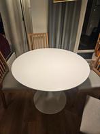 Ronde witte tafel - Jysk - 105cm, Ophalen, Rond, Scandinavisch, Zo goed als nieuw