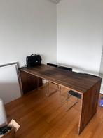 Mooie wengé houten tafel/bureau, Ophalen, Gebruikt, 50 tot 100 cm, Vijf personen of meer