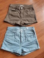 H&M korte broeken lichtblauw en groen. maat 170, Broek, Gebruikt, Meisje, H&M