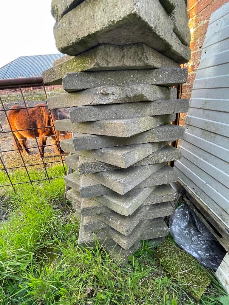 Zware kwaliteit stenen 50x50 cm, Tuin en Terras, Ophalen, Beton, Terrastegels