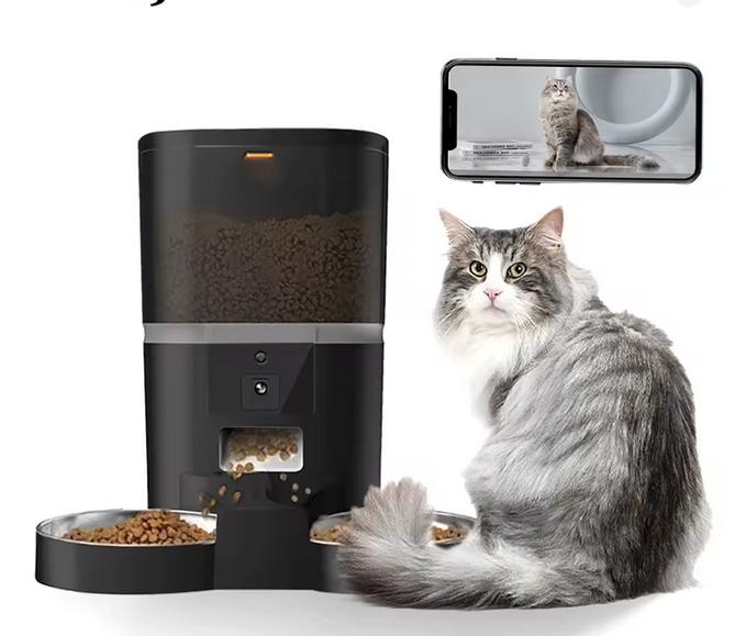 4l Automatische Smart Cat Pet Feeder Voor 2 Kleine Dieren, Ophalen of Verzenden, Automatisch, Gebruikt