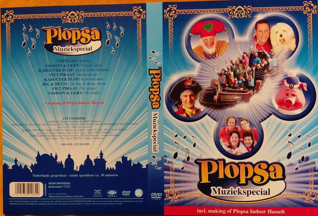 DVD Plopsa Muziekspecial - Inclusief Making Of, Gebruikt, Alle leeftijden, Overige genres, Ophalen of Verzenden