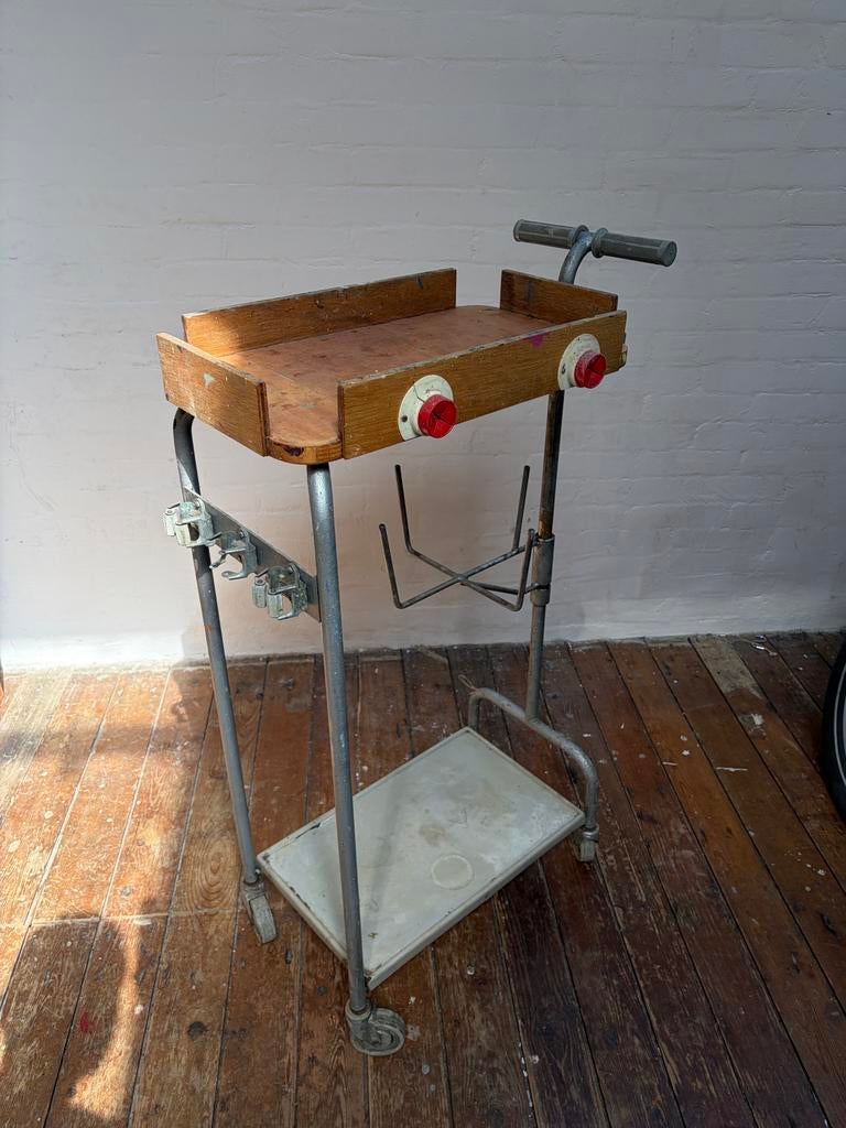 Vintage Industriële Werkwagen / Trolley, Antiek en Kunst, Ophalen