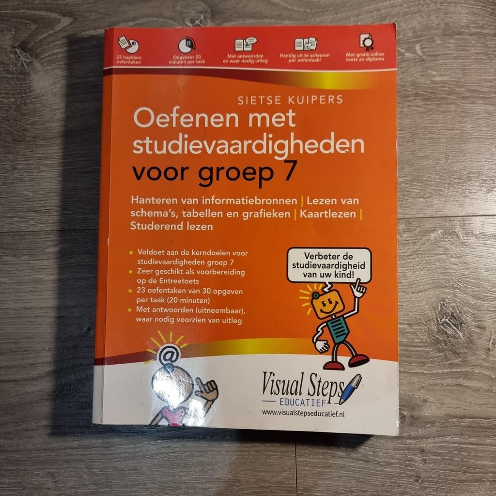 Oefenen met studievaardigheden voor groep 7, Boeken, Schoolboeken, Overige vakken, Ophalen of Verzenden, Zo goed als nieuw, Sietse Kuipers