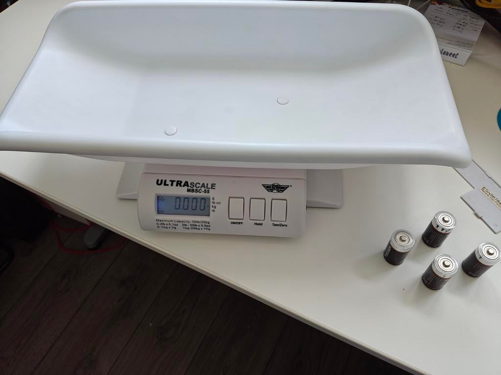 Babyweegschaal Ultrascale MBSC-55, Ophalen, 1 tot 500 gram, Personenweegschaal