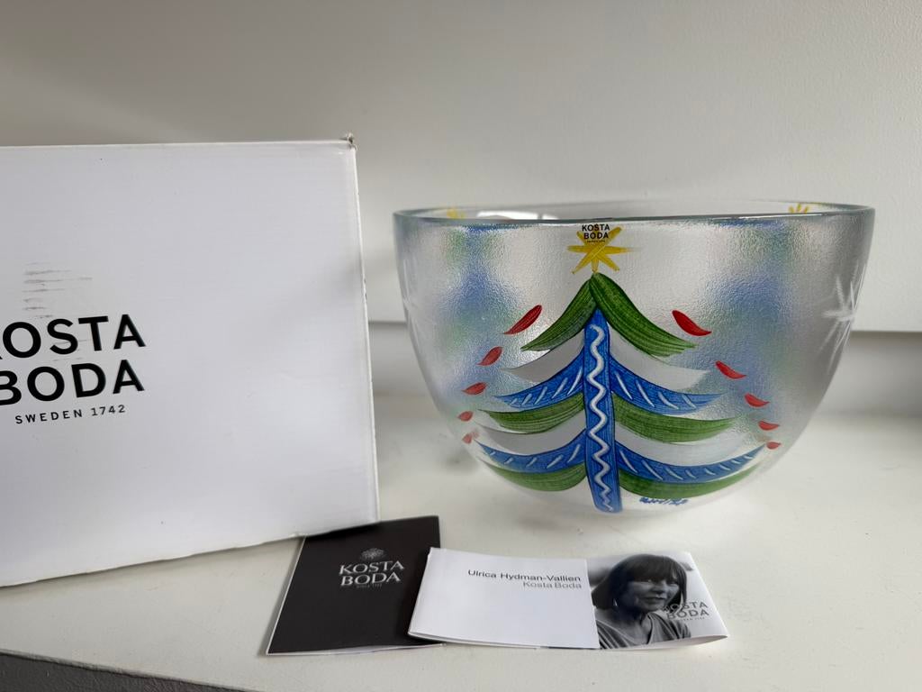 Kosta Boda grote glazen schaal Christmas Tree design, Ophalen of Verzenden