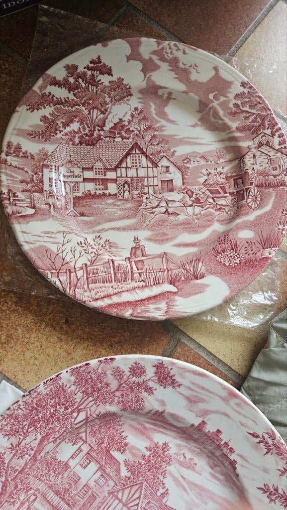 Bord Lunéville France 'English Style' roodbruin, Ophalen of Verzenden