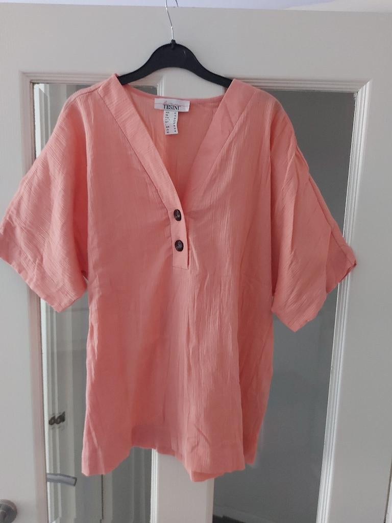 zomers tuniek zalm/roze, mooi!, Kleding | Dames, Ophalen, Nieuw, Maat 42/44 (L), Roze