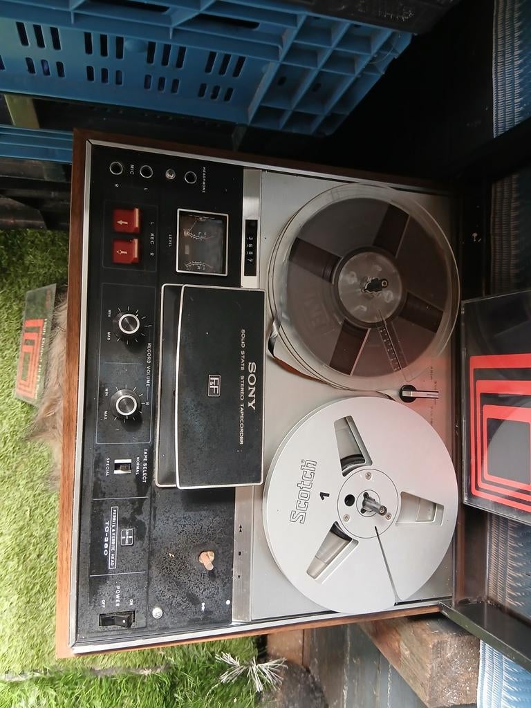 Sony TC-280 Bandrecorder met banden en stofkap, Audio, Tv en Foto, Bandrecorders, Ophalen of Verzenden, Bandrecorder, Met banden