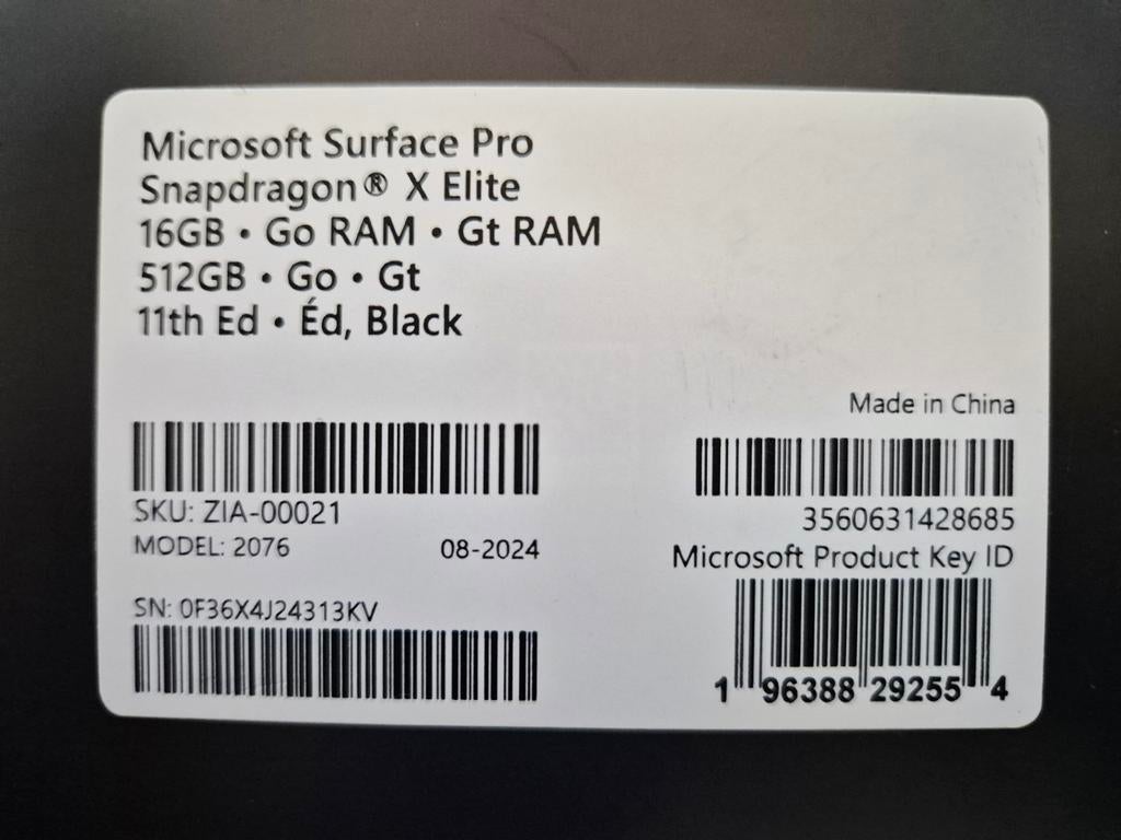Microsoft Surface Pro 11 X Elite - Zo goed als nieuw!, Computers en Software, Android Tablets, Surface Pro, 13 inch of meer, Ophalen of Verzenden