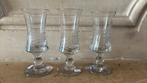 Glazen drie stuks carlotte antiek en brocante, Ophalen of Verzenden
