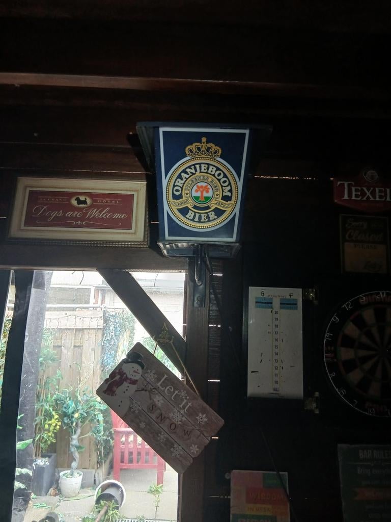 Oranjerood buitenlamp, Verzamelen, Ophalen, Zo goed als nieuw, Overige merken