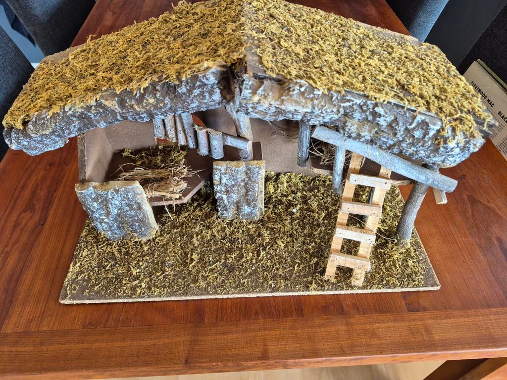 Oude houten kerststal Jozef Maria Jezus Koningen enz, Ophalen of Verzenden