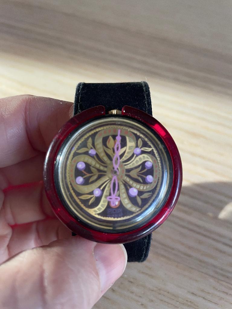 Vintage Pop Swatch, Sieraden, Tassen en Uiterlijk, Horloges | Dames, Kunststof, Gebruikt, Verzenden, Polshorloge